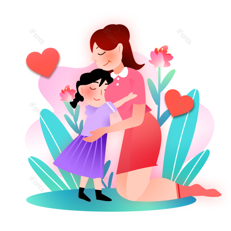 装饰图片,母亲节元素,妈妈PNG,家人免抠素材